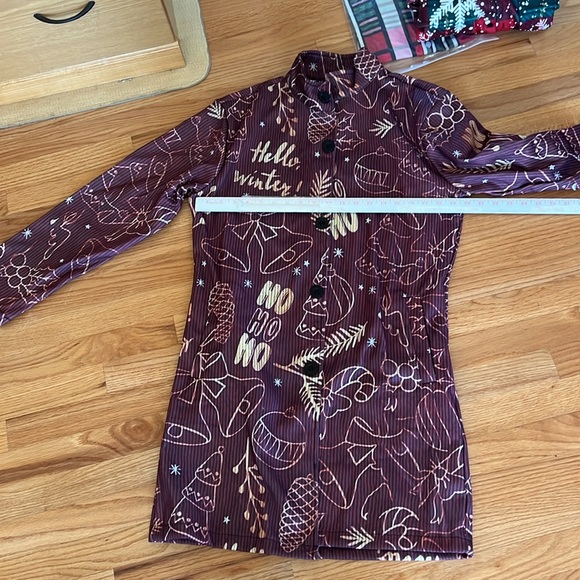 Men’s medium holiday Christmas casual dress button shirts new or Ugly Sw… - Picture 4 of 8